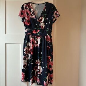 Floral V-Neck Dress